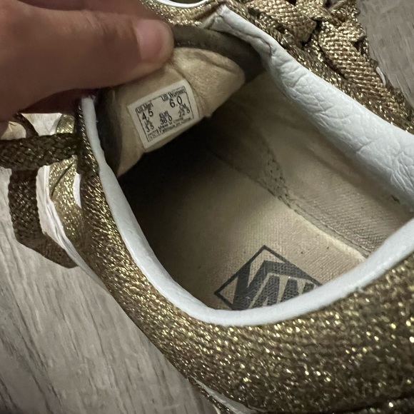 SPARKLY gold glitter vans - Picture 4 of 8